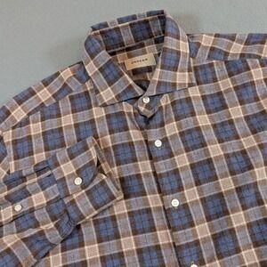 Ordean Button Down Shirt Mens Size 16 1/2 Collared Casual Long Sleeve